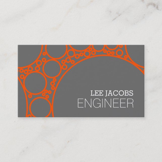 Engineer, Engineering, Architect, Builder Business Business Card (Front)