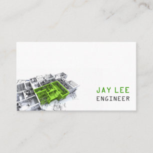 Engineer, Engineering, Architect, Builder Business Card