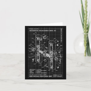 Engineer Engineering Monogram Initial Catal Letter Card