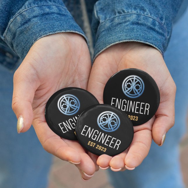 Engineer Established , Engineering Graduate Custom 6 Cm Round Badge (Creator Uploaded)