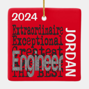 Engineer Extraordinaire CUSTOM Ceramic Ornament