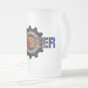 Engineer Frosted Glass Beer Mug