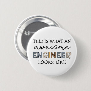 Engineer Funny Awesome Engineer   Engineering 6 Cm Round Badge
