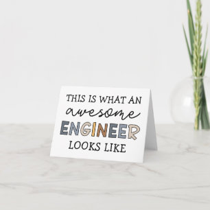 Engineer Funny Awesome Engineer Engineering Note Card