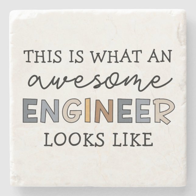 Engineer Funny Awesome Engineer | Engineering Stone Coaster (Front)