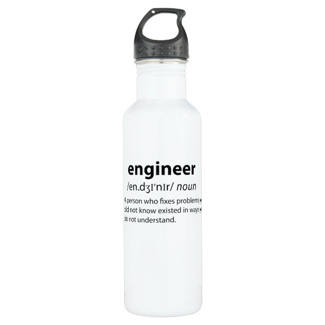 Engineer Funny Dictionary Definition 710 Ml Water Bottle (Front)
