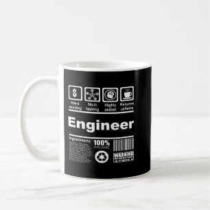 Engineer Funny Nutritional Facts For Engineers Coffee Mug
