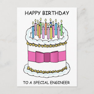 Engineer Happy Birthday Postcard
