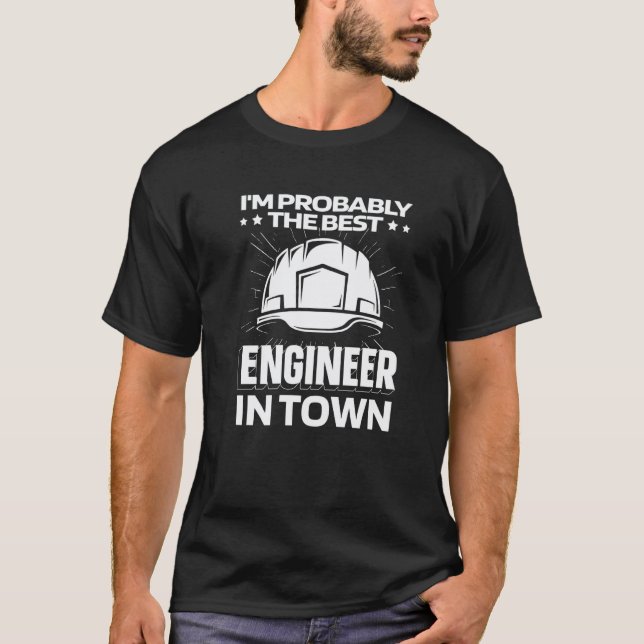 Engineer Helmet Aerospace  Mechanical Civil Engine T-Shirt (Front)