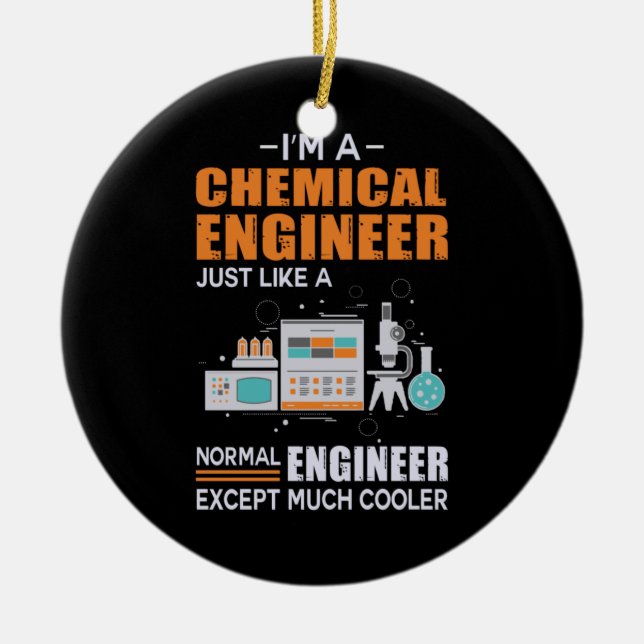 Engineer I Am A Chemical Engineer Ceramic Tree Decoration (Front)
