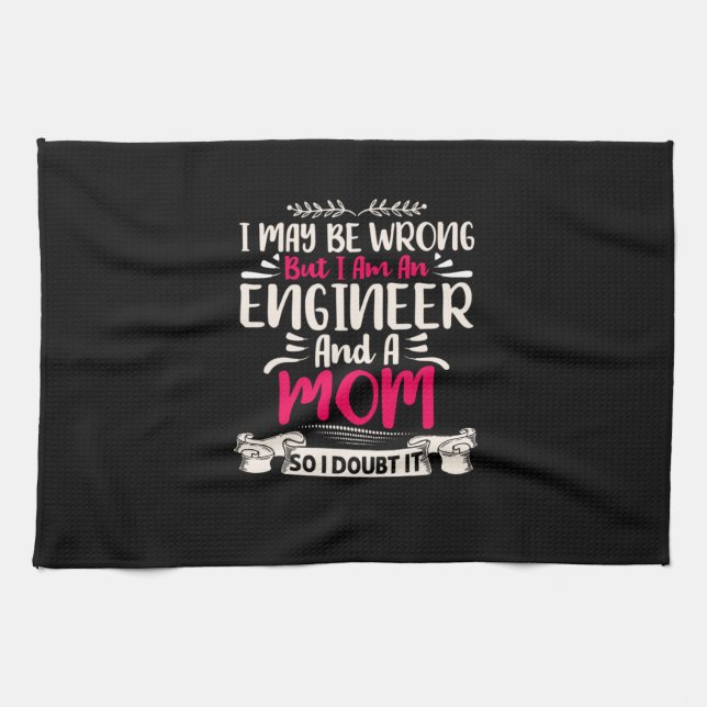 Engineer I Am An Engineer And A Mum Tea Towel (Horizontal)