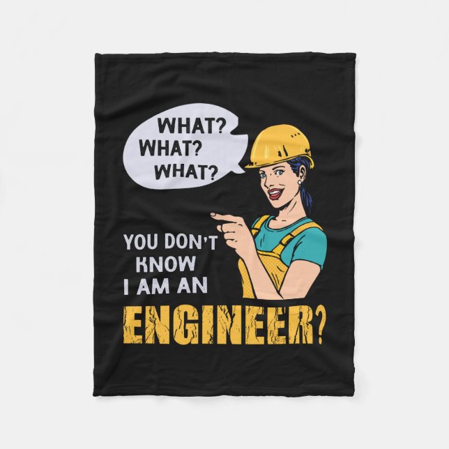 Engineer I Am An Engineer Fleece Blanket (Front)