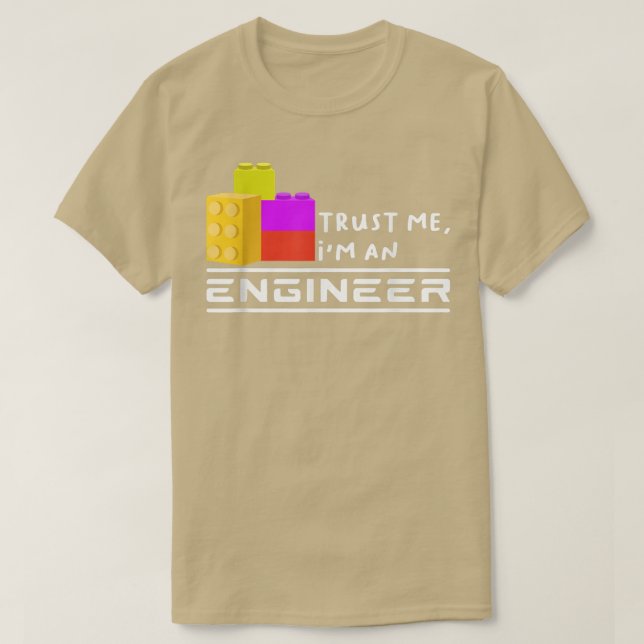 Engineer Kids Children Toy Big Building Blocks Bui T-Shirt (Design Front)