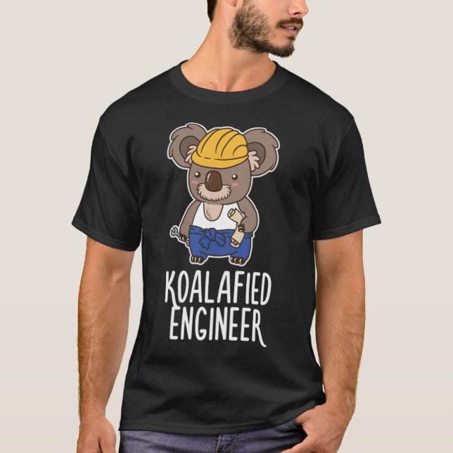 Engineer Koalafied Bear Technician Helmet sweets c T-Shirt (Front)