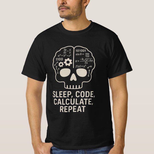 "Engineer Life T-Shirt – Geometric Blueprint Desig (Front)