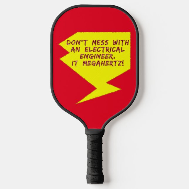 Engineer Lightning Bolt Pickleball Paddle (Front)