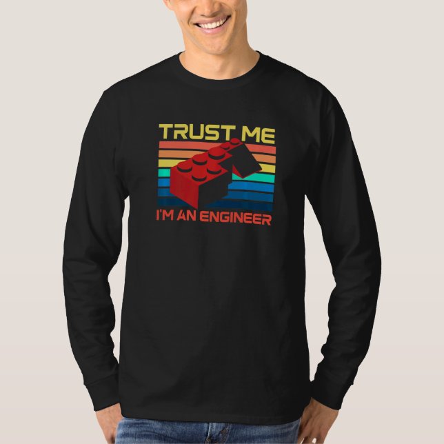 Engineer Master Builder Building Blocks Bricks Bri T-Shirt (Front)