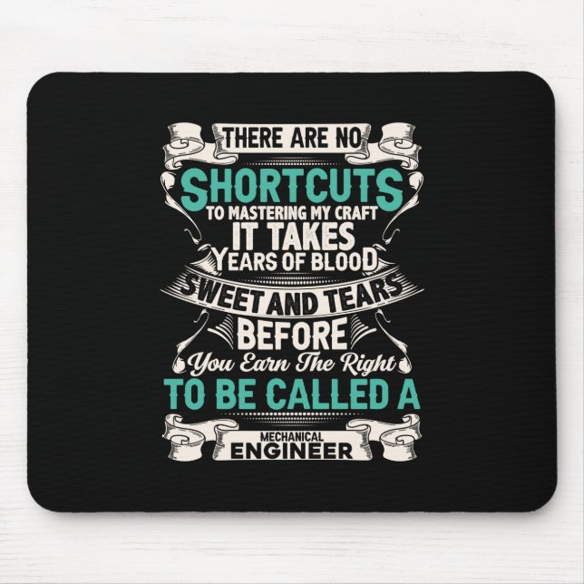 Engineer Mechanical Engineer Mouse Pad (Front)