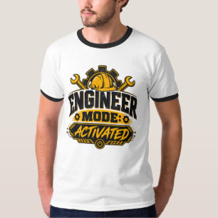 Engineer Mode Activated Engineering Humour T-Shirt