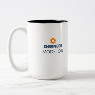 Engineer Mode On Funny Engineering Design Two-Tone Coffee Mug