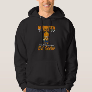 Engineer Mom Like A Regualr Mom But Cooler Premium Hoodie