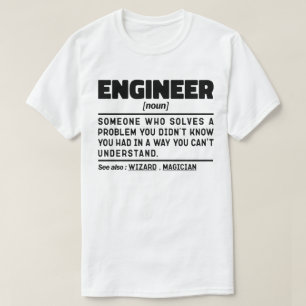 Engineer Noun Husband Dad Engineering Sarcastic  T-Shirt