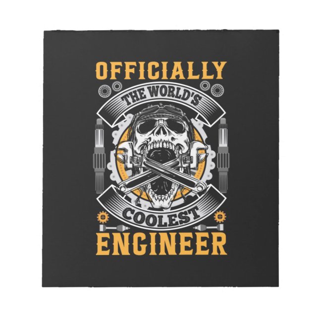 Engineer Officially The World Coolest Engineer Notepad (Front)