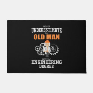 Engineer Old Man With An Engineering Degree Doormat