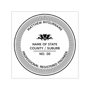 Engineer professional LLC seal with crest Self-inking Stamp