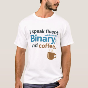 Engineer, Programmer Humour: Binary & Coffee T-Shirt