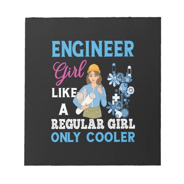 Engineer Proud Engineer Girl Notepad (Front)