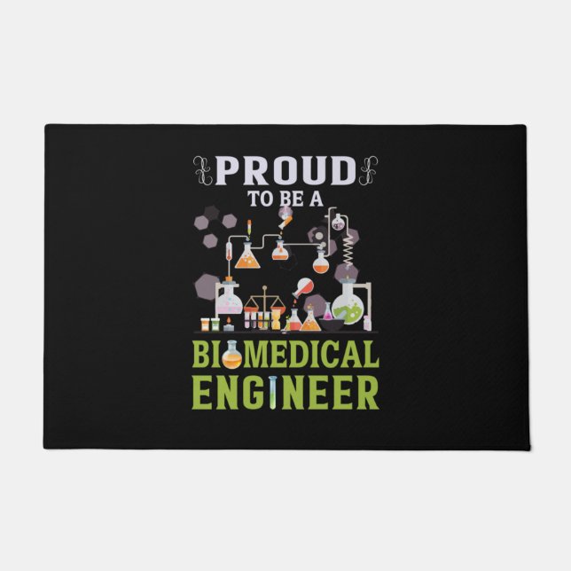 Engineer Proud To Be A Biomedical Engineer Doormat (Front)