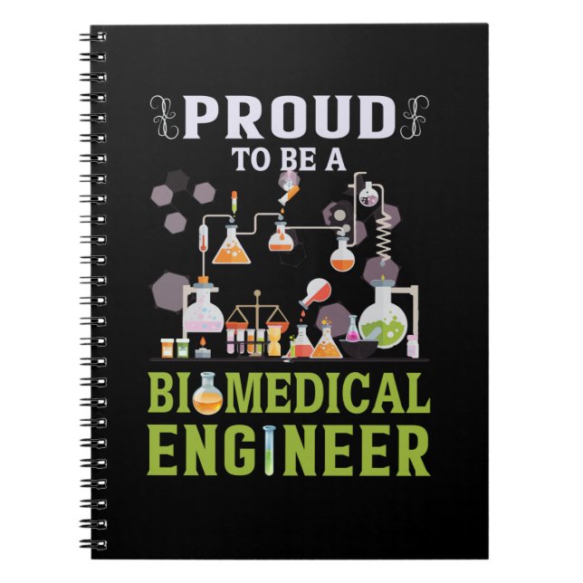 Engineer Proud To Be A Biomedical Engineer Notebook (Front)