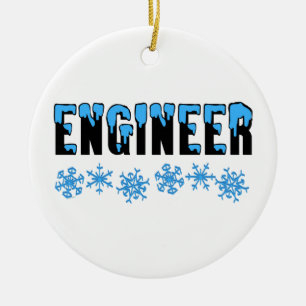 Engineer Snowflake Ceramic Tree Decoration
