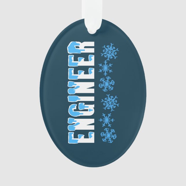 Engineer Snowflake Ornament (Front)