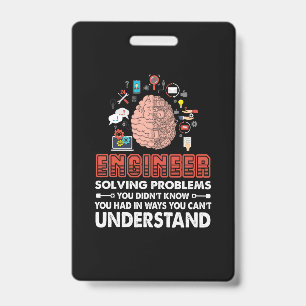 Engineer Solving Problems ID Badge