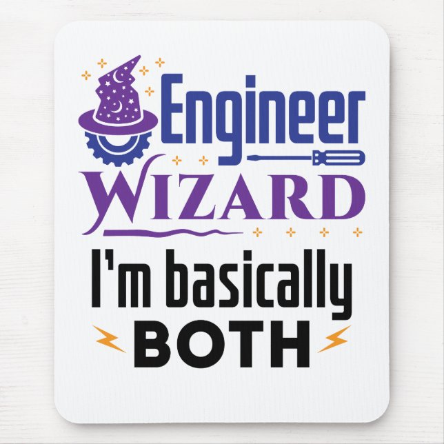 Engineer Wizard I'm Basically Both Mouse Pad (Front)
