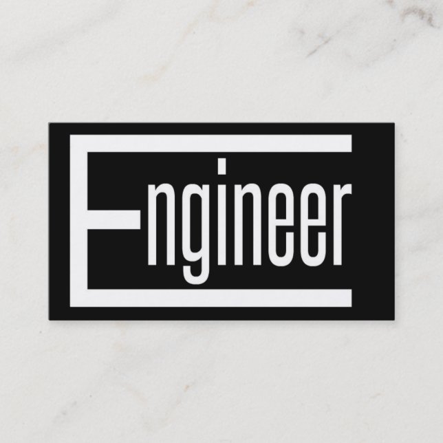 Engineer Word Business Card (Front)