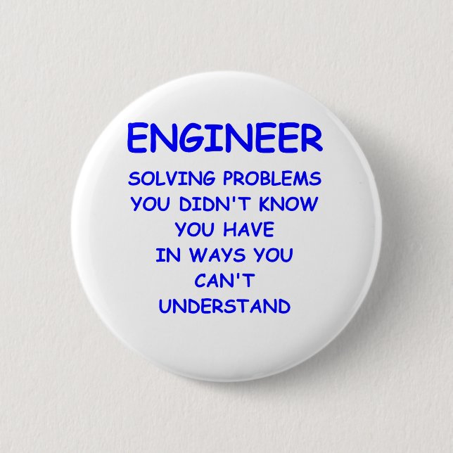 engineering 6 cm round badge (Front)