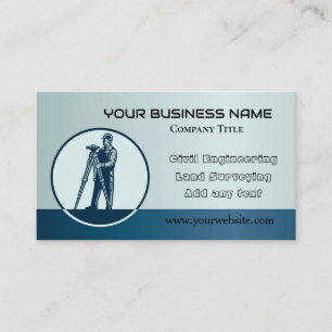Engineering And Land Surveying  Logo Business Card