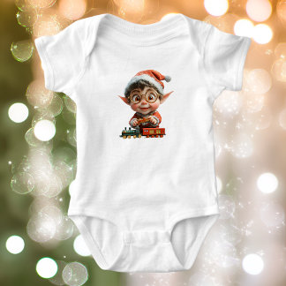 Engineering Baby Christmas Elf Baby Bodysuit