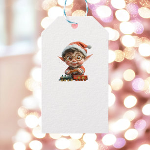 Engineering Baby Christmas Elf White Gift Tags
