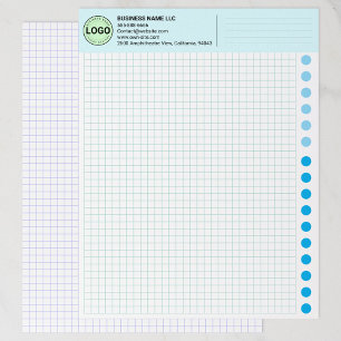 Engineering Graph Paper Sheets with Company Logo Custom Letterhead