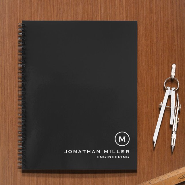 Engineering Graph Paper Simple Monogram Notebook (Creator Uploaded)