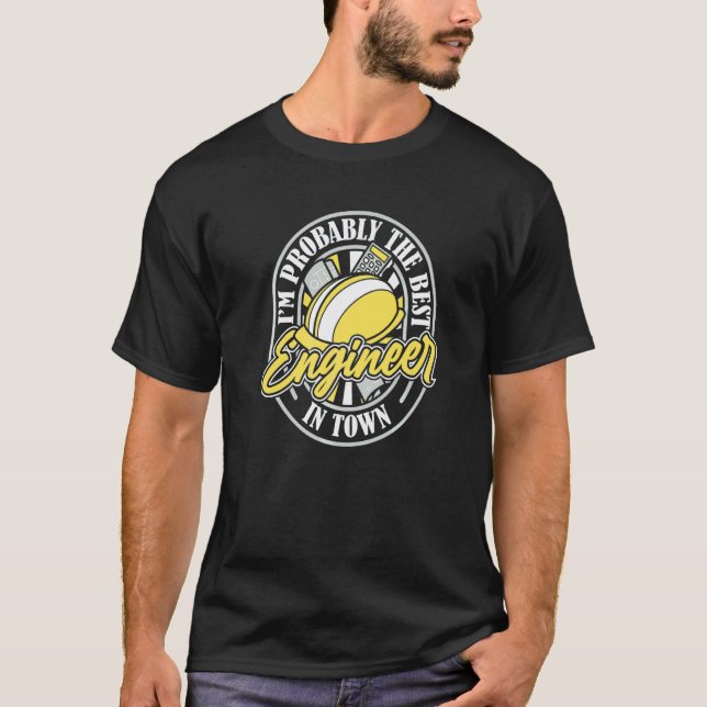 Engineering Hard Hat Civil Aerospace  Mechanical E T-Shirt (Front)