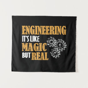 Engineering - It's Like Magic But Real Funny Tapestry
