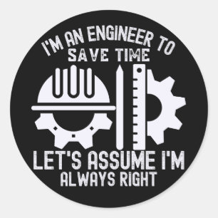Engineering Jokes, Engineering Quotes7 Classic Round Sticker