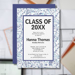 Engineering Mathematics Graduation Invitation<br><div class="desc">Announce your engineering milestone with our bold Doodle Blueprint Graduation Announcement Card! Crafted with intricate engineering-themed doodles in block letters, this card is a striking representation of your academic journey. From gears to circuits, each detail symbolises your dedication and creativity. Printed on premium cardstock, its high-quality finish adds a touch...</div>
