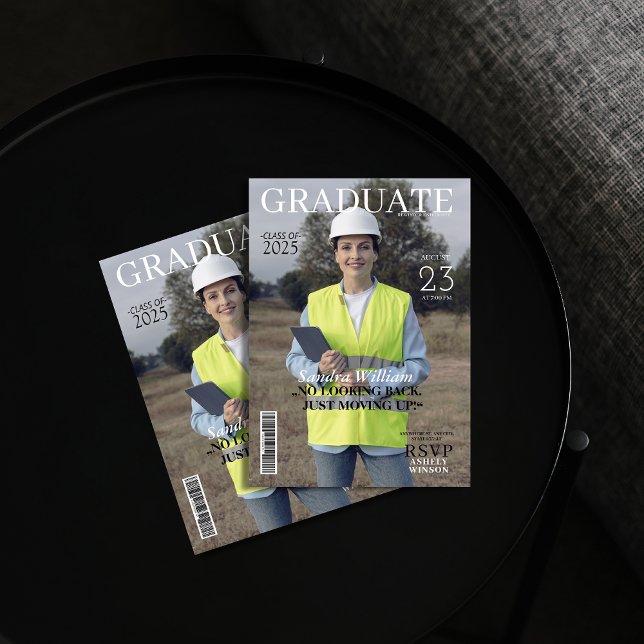 Engineering photo Graduation magazine Invitation (Creator Uploaded)