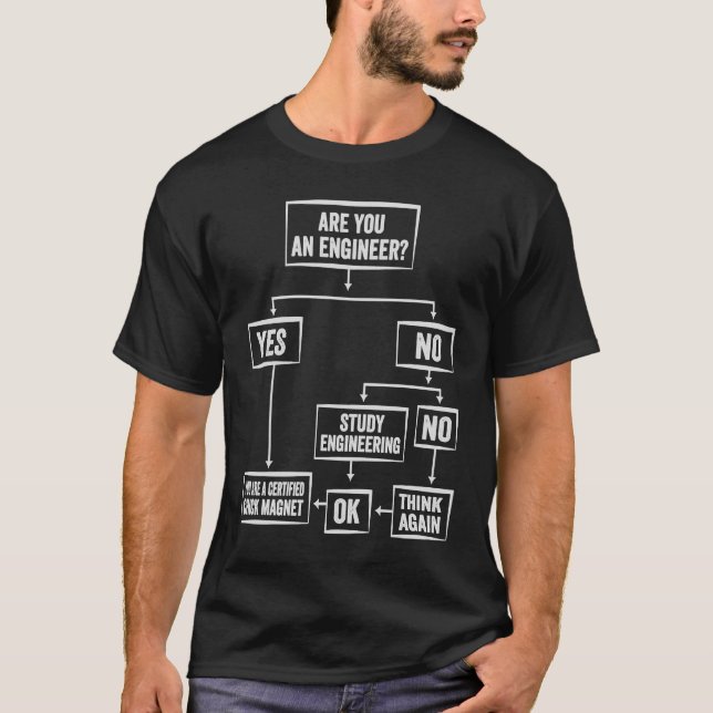 Engineering Student Flowchart  How To Pick Up Girl T-Shirt (Front)